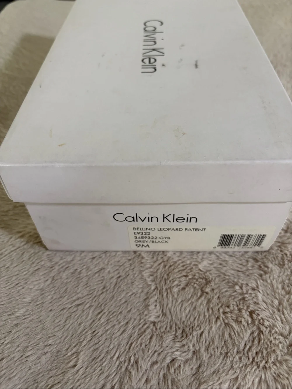 Calvin Klein Metallic Silver Leopard-Print Pointed Pumps